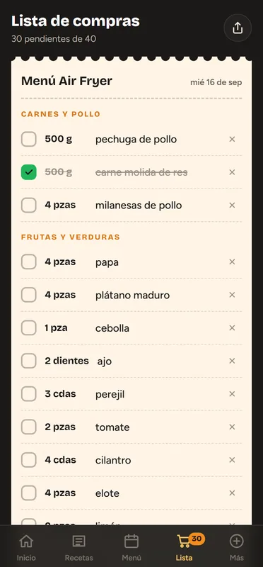 Lista de compras