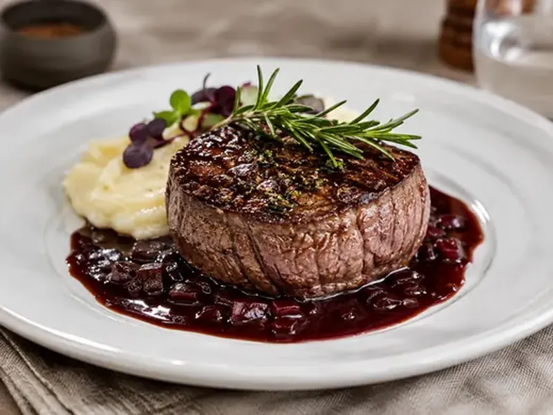Filete mignon al vino tinto